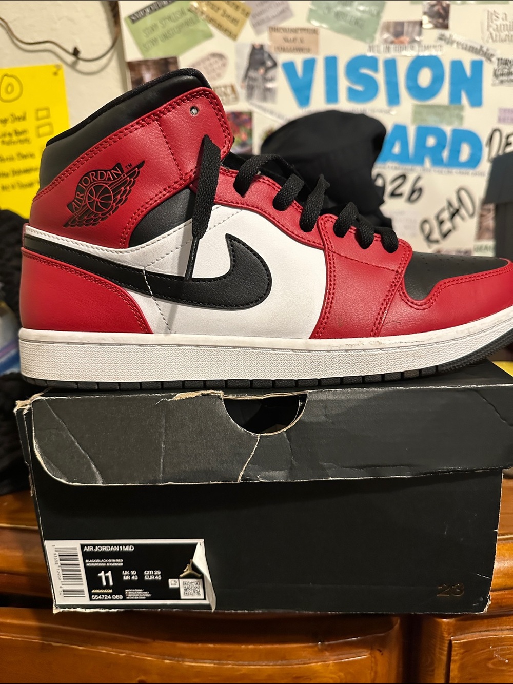 Nike Red White Black High-Top Basketball Sneaker